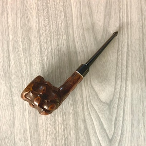 vintage Thermo Filter Imported Briar pipe Italy, knotty finish pipe, tobacco, pipe, collectors tobacco pipe, briar pipe, Italy pipe, smokers