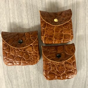 Two sizes coin purse, Leather coin purse, coin purse, small coin purse, coin pouch, money purse,Imitation alligator print, leather coin bag,