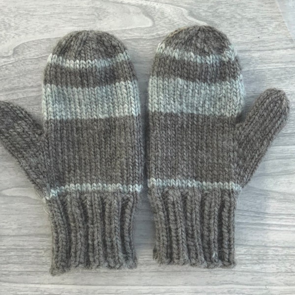 Childs mittens,8-10 yr old,Wool Alpaca Acrylic Nylon mix hand knit mittens,Childs wool mittens,wool mittens, mittens,hand knit, wool alpaca