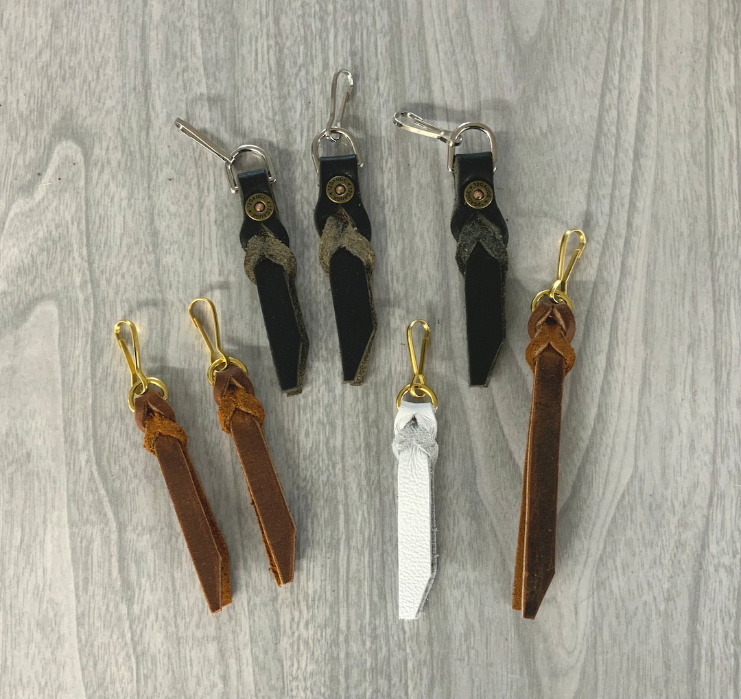 Zipper Pull, Leather Zipper Pull, Purse Zipper Pulls, Coat Zipper Pulls