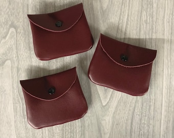 Rosary pouch, rosary holder,Leather coin purse, coin pouch,money purse,confirmation gift,Catholic,leather coin bag,maroon,rosary purse,coins