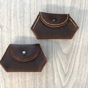 Leather coin purse, leather, handy coin purse, brown leather coin purse, genuine leather, leather coinpurse, coin holder, strong coin purse