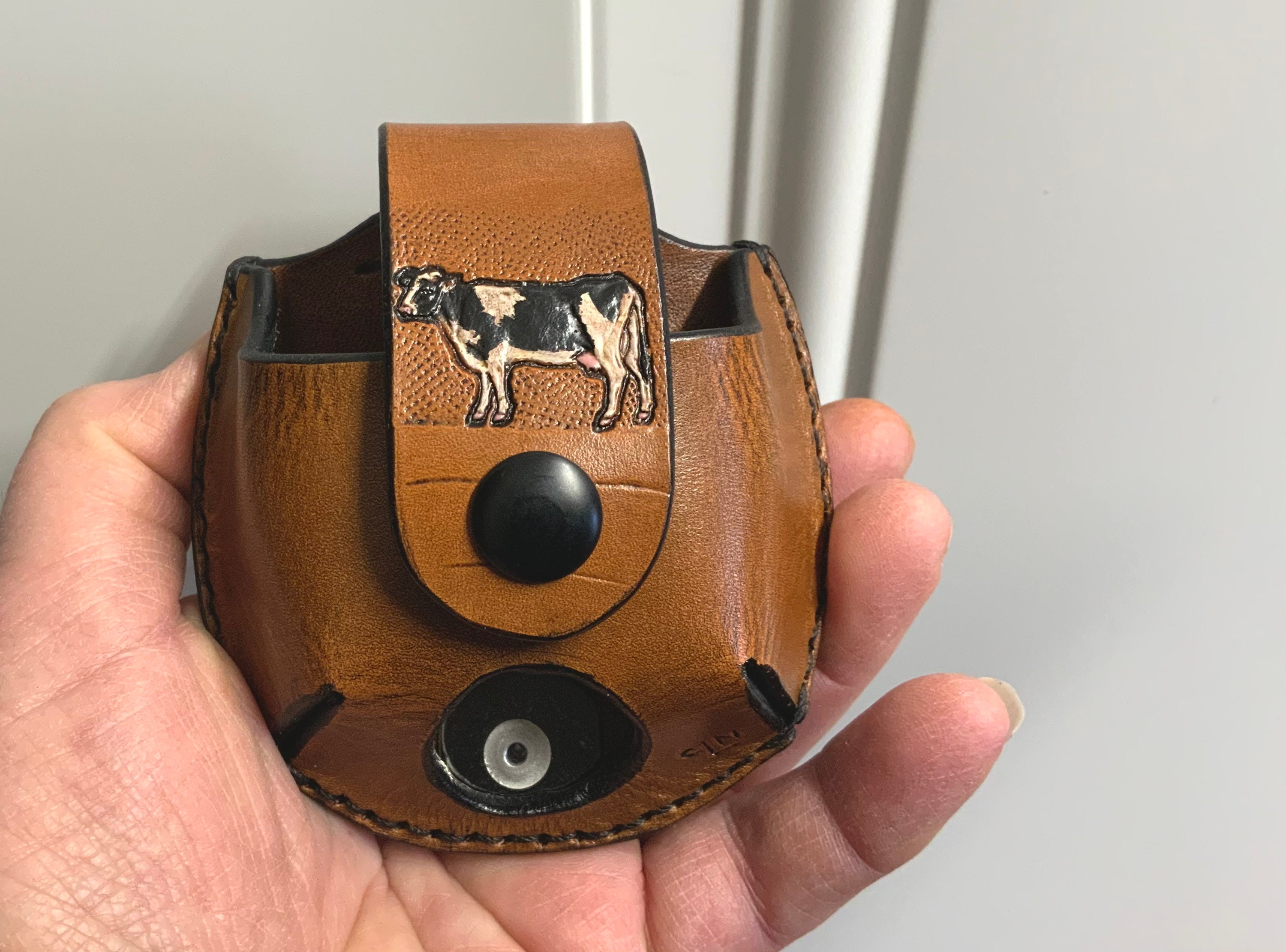 Holstein Cow Snuff Case Farmers Snuff Leather Snuff Can Etsy