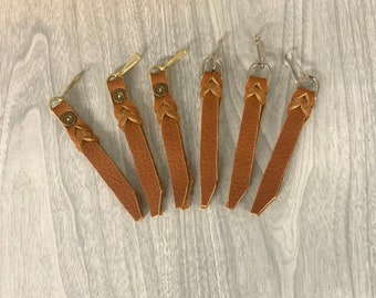 Zipper pull, leather zipper pull, purse zipper pulls, coat zipper pulls, jacket zipper pulls, leather zipper pull tab, handmade zipper pull