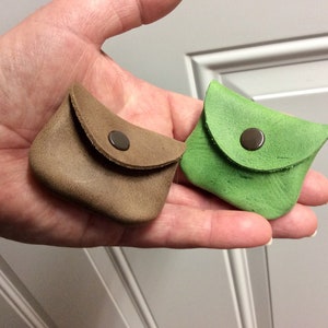 Tiny coin purse, teeny coin purse, teeny ring pouch, leather small ring purse, ring container,collector coin purse,coin pouch for rare coins
