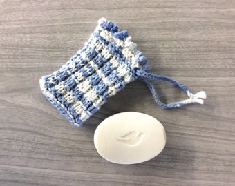 Soap sack, soap sac, knit soap sack, soap saver, soap bag, unisex present, soap pouch,bath soap bag,drawstring soap sack,drawstring soap bag