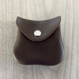 Leather coin purse, small coin purse, coin wallet, tiny coin purse,dark brown coin pouch, coin purse,purse, coin holder, have more in shop
