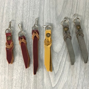 Zipper pull, misfit zipper pull, purse zipper pulls, coat zipper pulls, jacket zipper pulls, leather zipper pull tab, handmade zipper pull