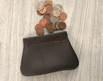 Squeeze Coin Purse - Pink Pearl Leather - 3 1/2
