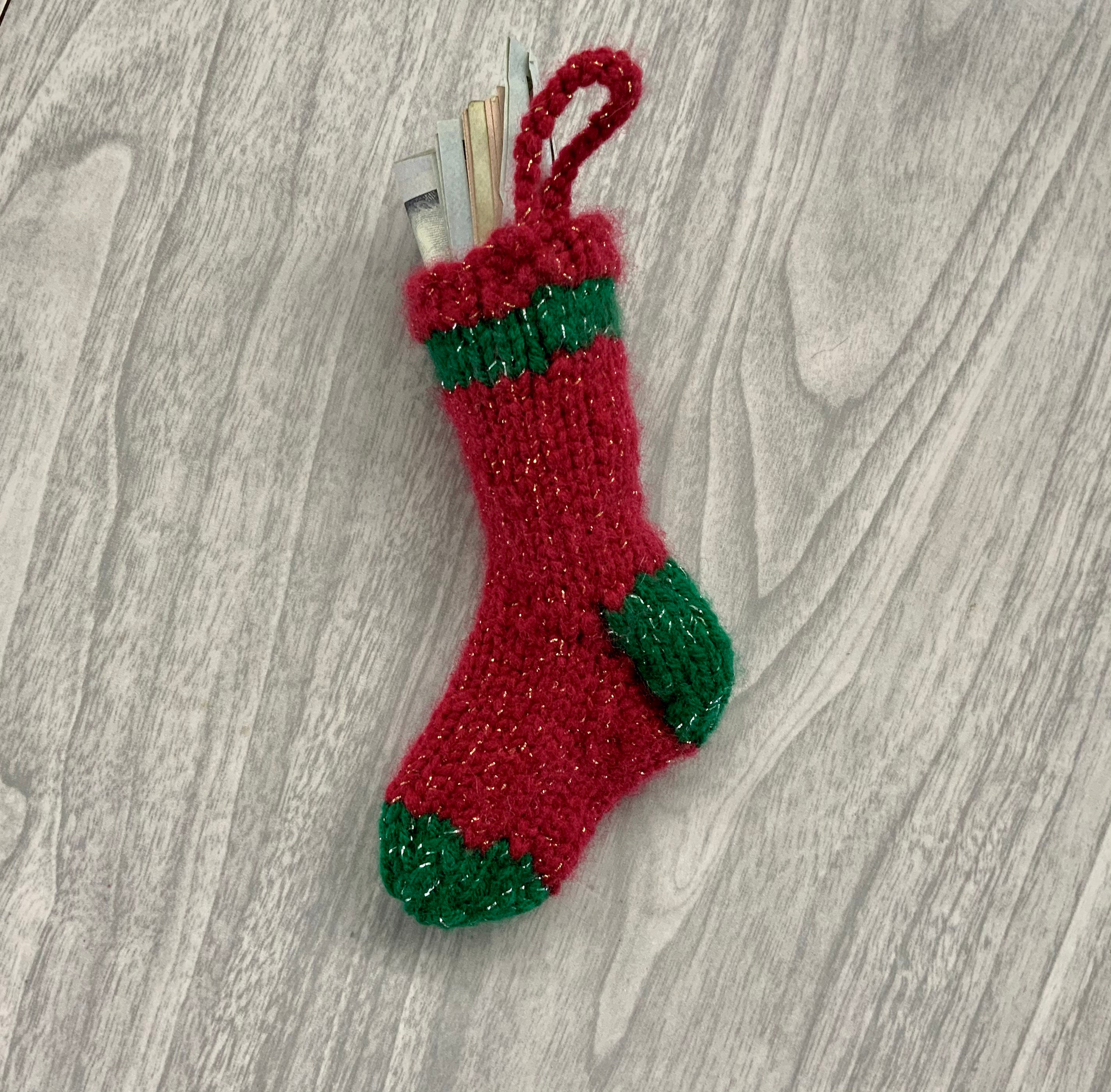 Mini Christmas Socks Knit Christmas Socks Tiny Holiday Etsy