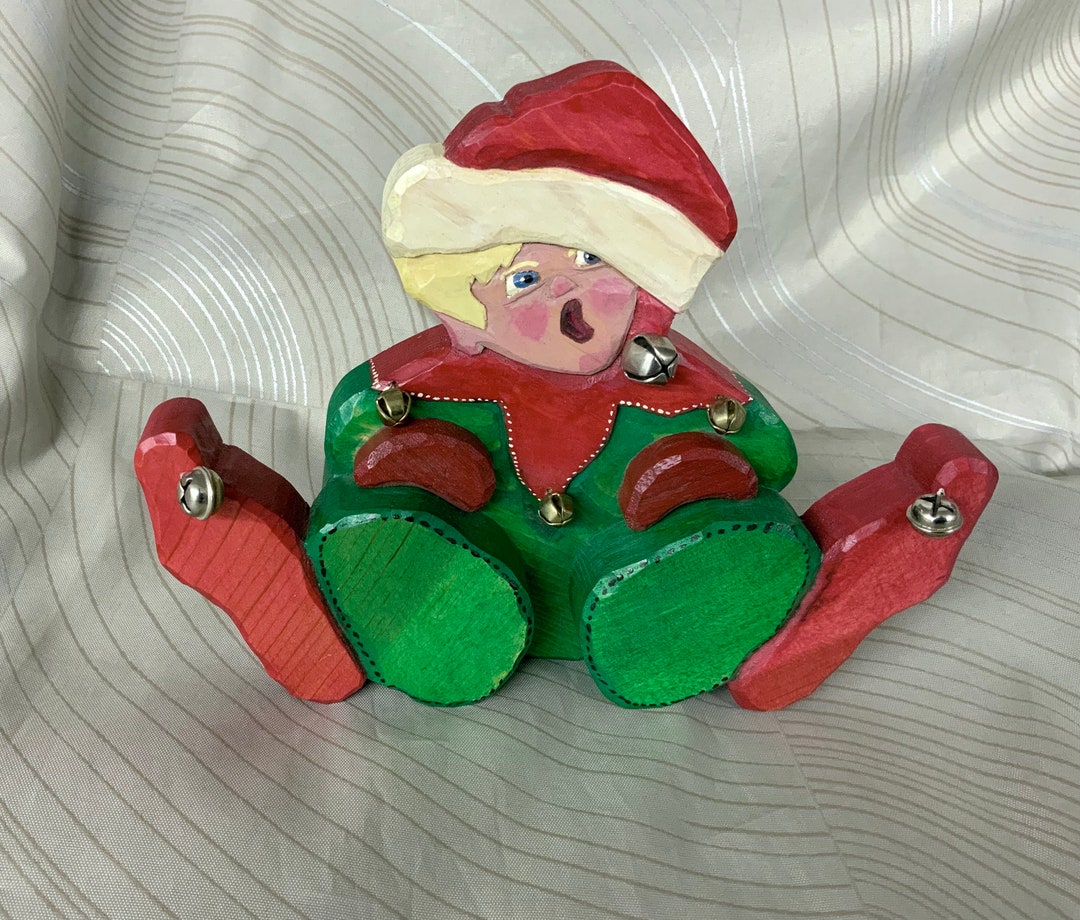 Wooden Elf, Wooden Shelf Elf, Wood Elf, Wood Shelf Elf, Elf Decoration,carved Wooden Elf,hand