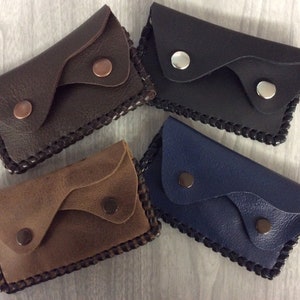 Monedero doble, monedero de piel, portamonedas de piel, monedero, portamonedas, porta billetes, también para tarjetas de crédito, tarjetas de crédito, billetera doble