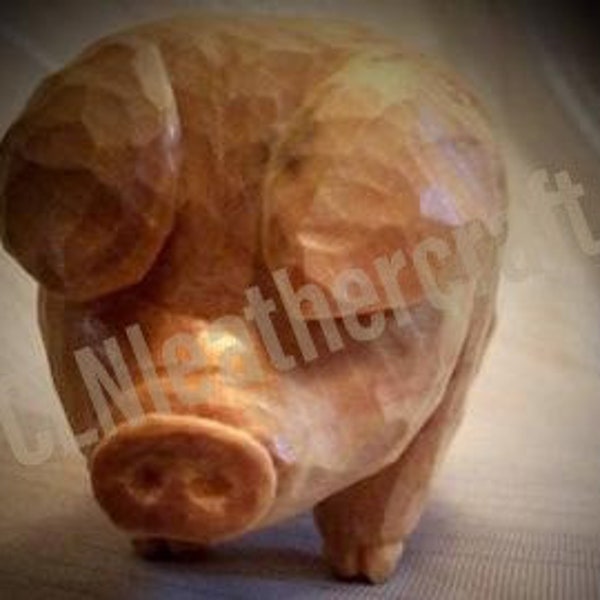 Digital pig to download, woodcarved pig picture, photo of carved pig to download, hog, great for farmers, farmers,