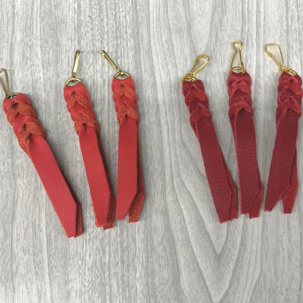 Zipper pull, leather zipper pull, purse zipper pulls, coat zipper pulls, jacket zipper pulls, leather zipper pull tab, handmade zipper pull