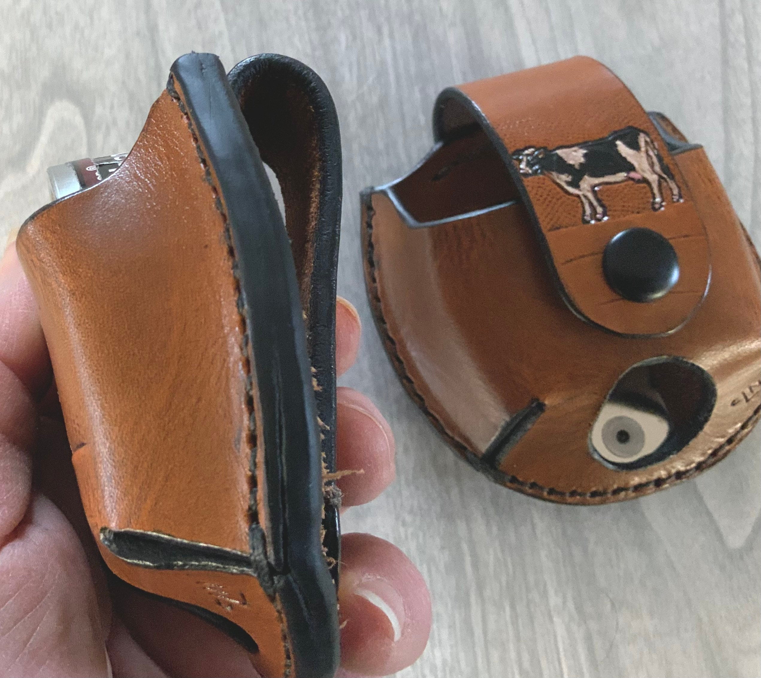 Holstein Cow Snuff Case Farmers Snuff Leather Snuff Can Etsy