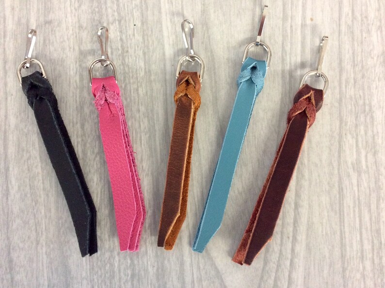 Zipper Pull Leather Purse Pulls Coat Jacket Tab Handmade
