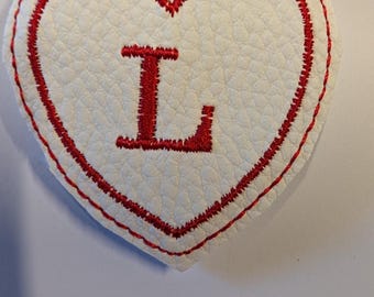 Personalised with initial - Heart Magnetic Book Mark