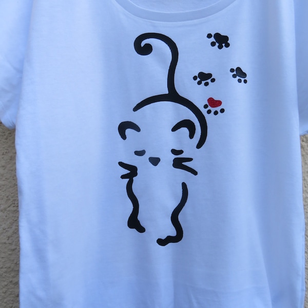 Ladies T-shirt - Cat Silhouette