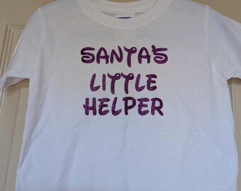 Santa's Little Helper Glitter T-Shirt