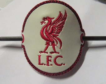 Liverpool FC Embroidered Leatherette Barrette Ladies Hair Clip