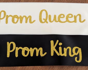Prom Queen / King Sashes in Glitter