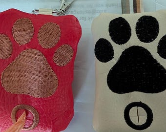 Dog Poo Bag holder - Paw Print design with or without Name