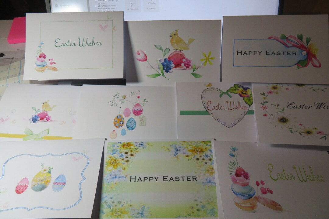 Pack of 10 Easter Cards / Notelets With White Envelopes - Etsy UK