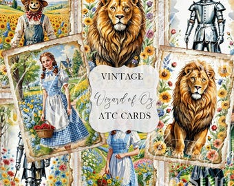 Wizard of Oz Printable Cards: Scrapbook, Junk Journal, Tags (Digital Download)