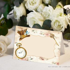 Alice in Wonderland Food Tent Cards - Food Labels - Tent Cards - Printable Food Cards - Alice Birthday Party - Tea Party - Baby Shower
