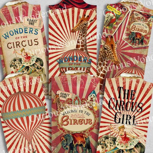Circus Ephemera Digital Download Printable Junk Journal - Etsy