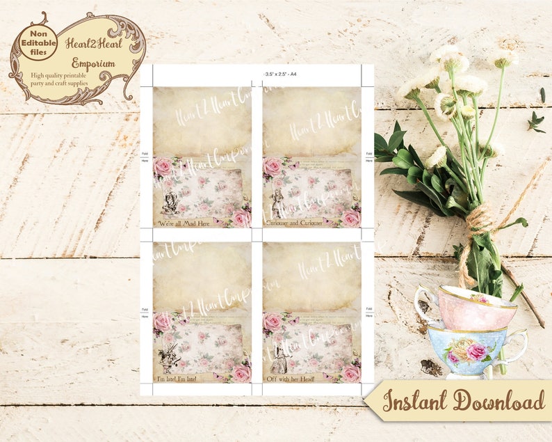 Alice in Wonderland Food Tent Cards Food Labels Tent Cards Etsy