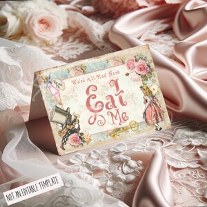 Alice in Wonderland Food Tent Cards - Food Labels - Tent Cards - Printable Food Cards - Alice Birthday Party - Tea Party - Baby Shower