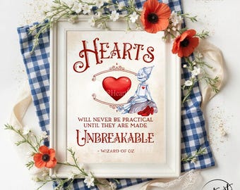 Tin Man Heart Quote Print: Wizard of Oz Wall Art (Digital Download)
