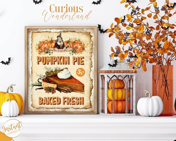 Pumpkin Pie Printable Sign INSTANT DOWNLOAD Fall Sign Pumpkin - Etsy
