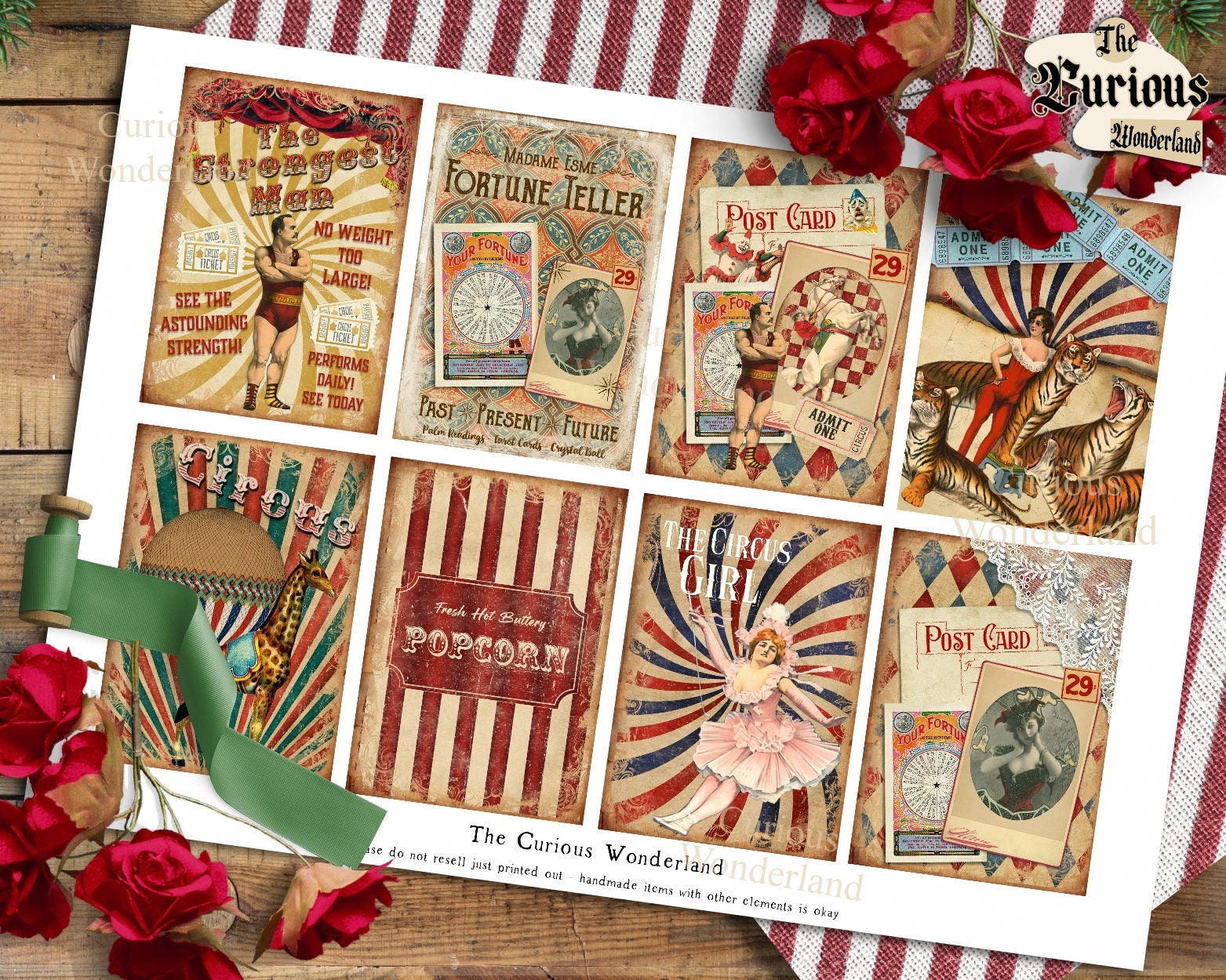 Vintage Circus Fun Junk Journal Pages Printable Digital - Etsy