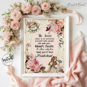 Alice in Wonderland The Secret Quote Printable |  | A4 Wall Art | Literary Digital Download