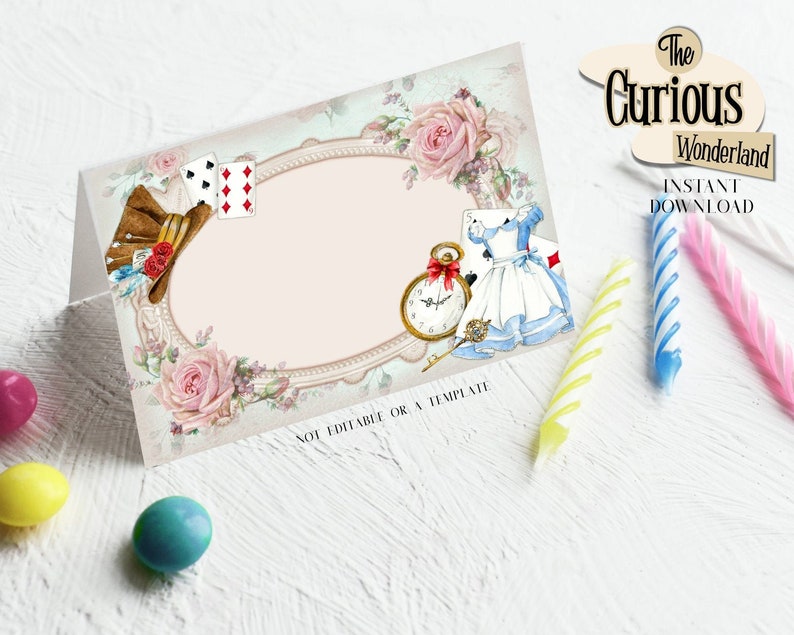 Alice in Wonderland Food Tent Cards Food Labels Tent Cards Etsy UK