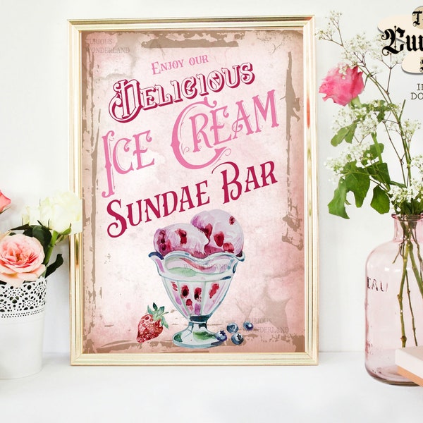 Sundae Sign Sundae Bar - Etsy
