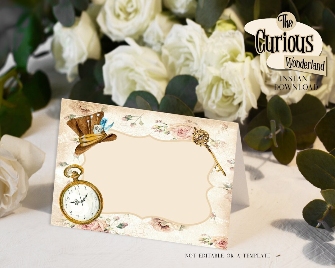 Alice in Wonderland Food Tent Cards Food Labels Tent Cards Etsy