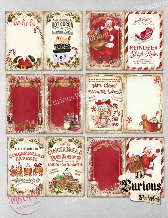 Mrs Claus Christmas Recipe Book Junk Journal, Printable, Cook Book, Digital  Journal Kit, Scrapbook Paper, Digital Download Craft 