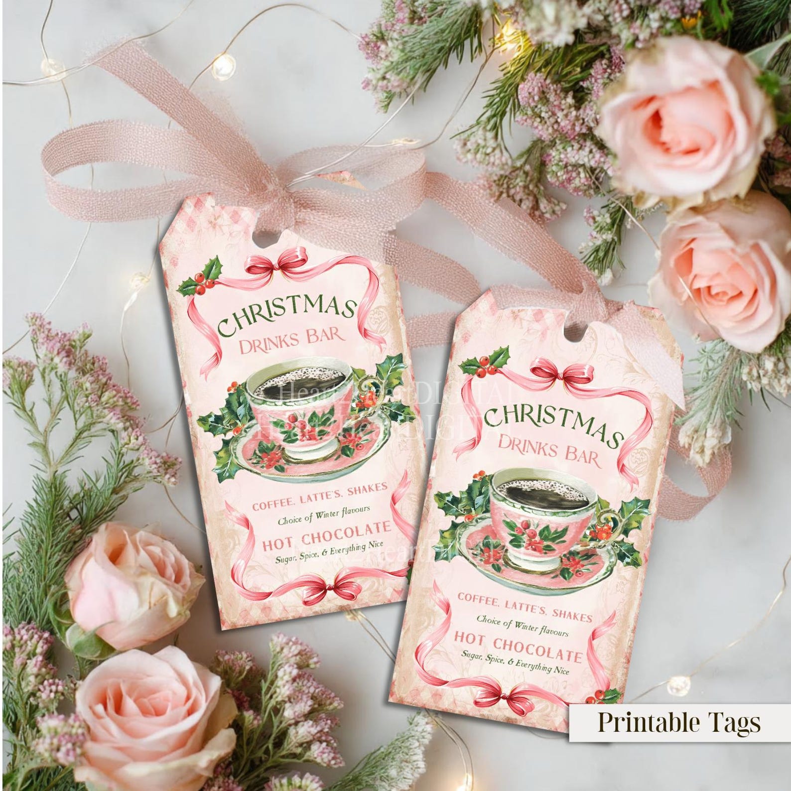 Hot Case Tags Christmas Hot Chocolate Tags | Hot Cocoa Bar | Drinks Station Tags ...