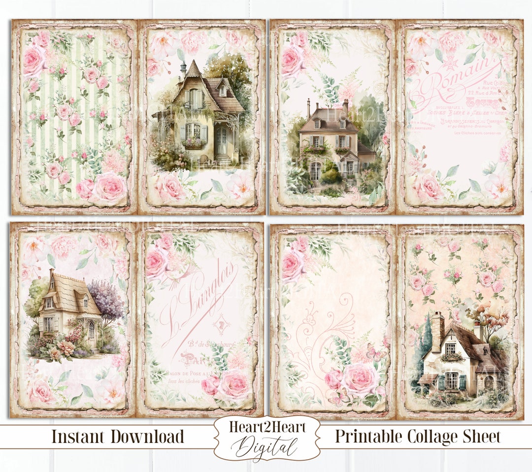 Shabby Chic Country Cottage Junk Journal Paper Pack - Etsy