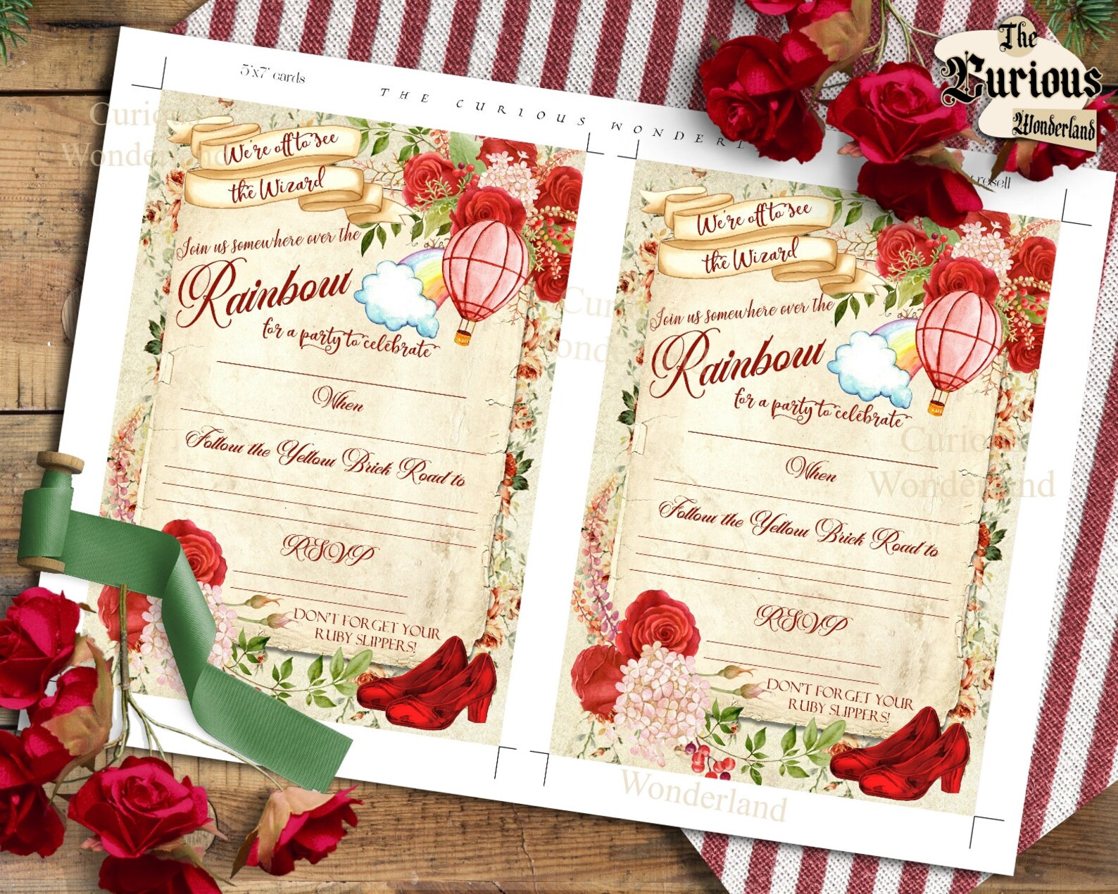 Wizard of Oz Invitations INSTANT DOWNLOAD Not Editable | Etsy