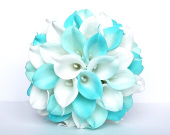 turquoise and white etsy