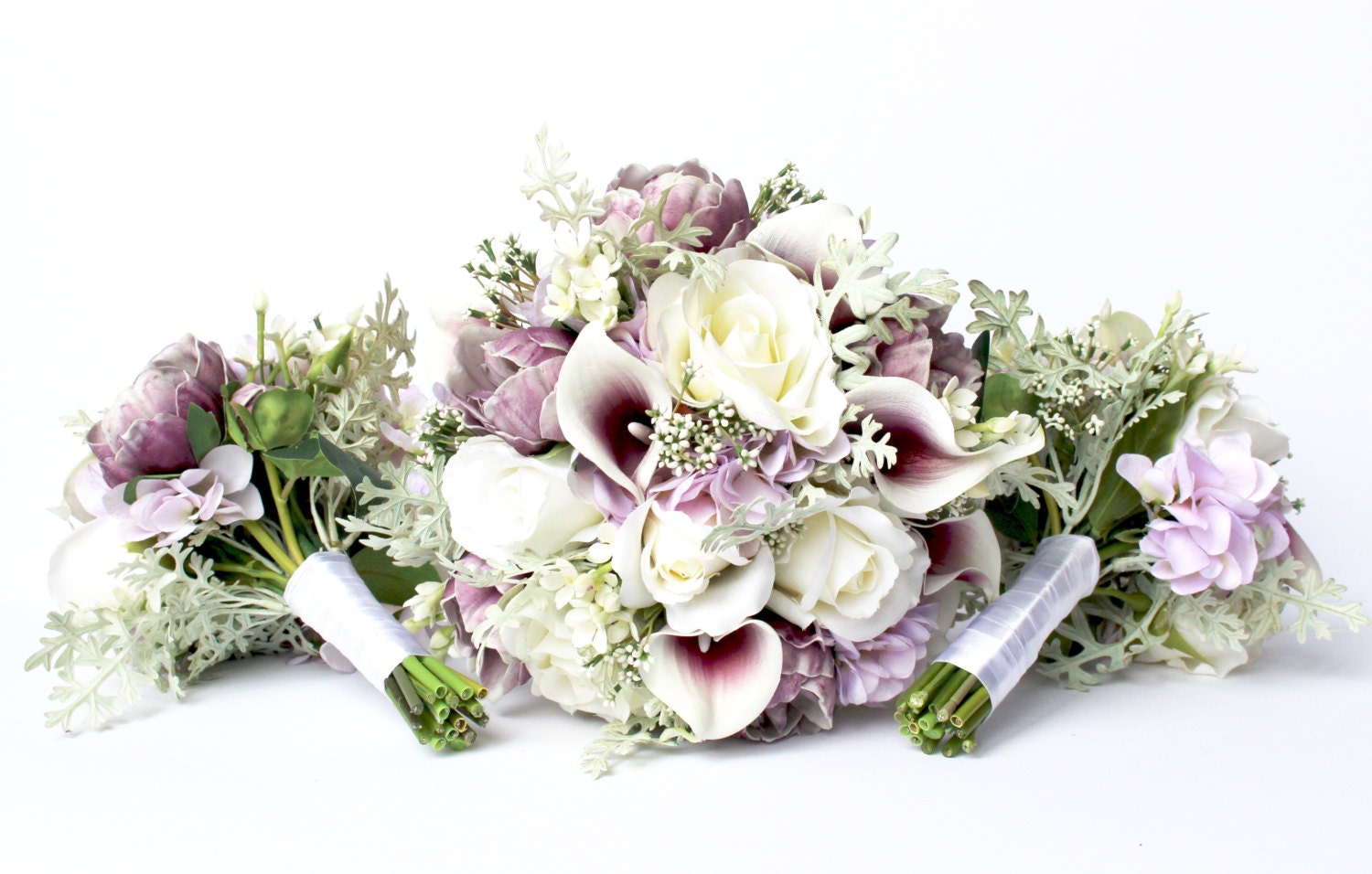 PURPLE WEDDING BOUQUET Purple Wedding Bridal Bouquet Real Etsy