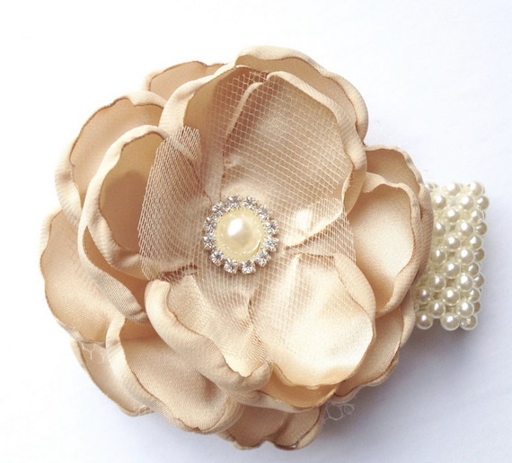 Corsage de poignet de champagne, corsage de poignet de mariage de