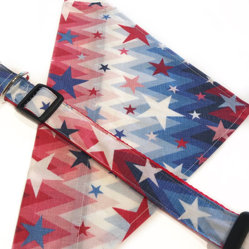 Woof Wear and Company Independent Doggo Collar /& Bandana Duo Patriotic 4th of July Dog Collar and Bandana USA Dog Bandana and Collar