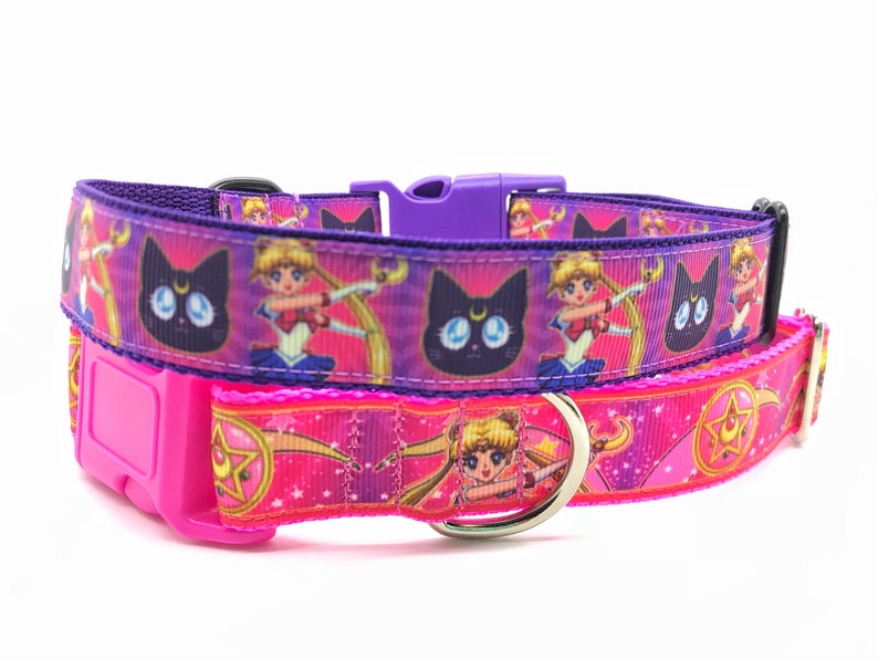 Sailor Moon Dog Collar Luna Dog Collar Champion Of Justice Etsy