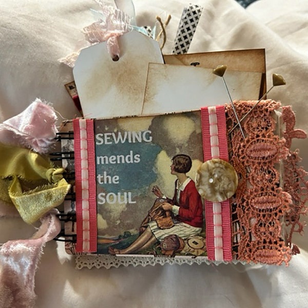 Grandmas Sewing Box OOAK Junk Journal