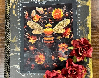 Bee You Tiful OOAK Altered Composition Book Journal/Notebook